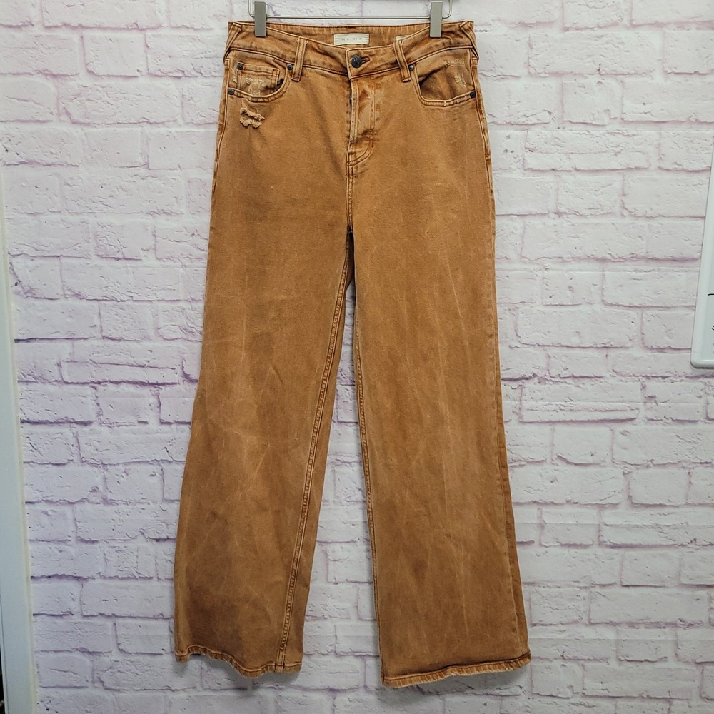 Cleo + Wolf High Rise Loose Jeans 27x32 Wide Leg Distressed Y2K Grunge *READ